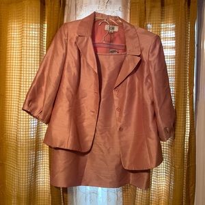 Pink le suit skirt suit